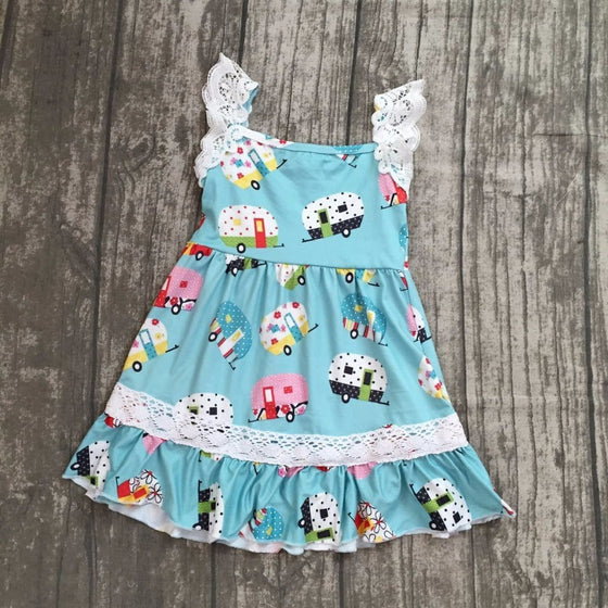 2018 Camping dress camper dress White Lace Ruffle Baby Wear