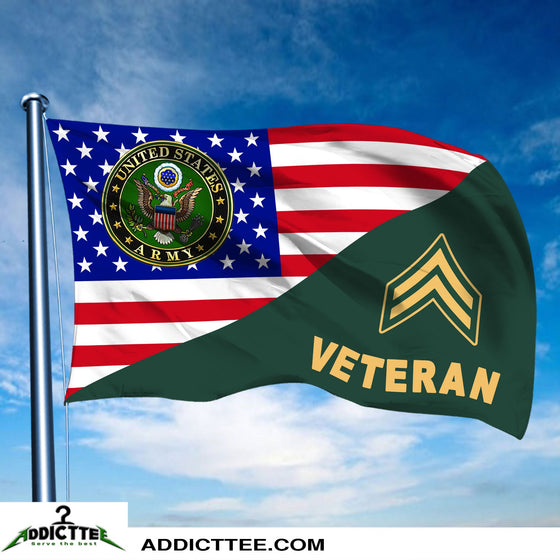 3x5 US Army Rank Army Veteran Garden Flag