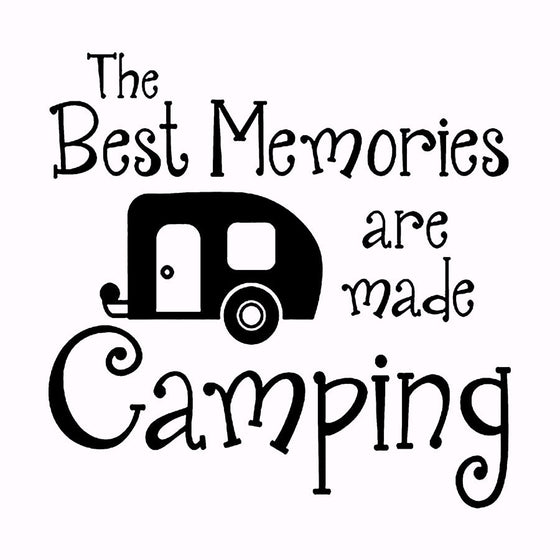 2PCS/SET The Best Memories Are Made Camping Car Sticker Decals