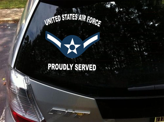 2PCS/LOT Air Force USAF AF Rank E2 Through E9 Air Force Rank Decals