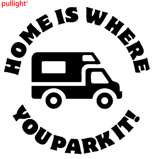 2PCS Camping HOME IS WHERE YOU PARK IT Vinyl Sticker Ideal for Campervan