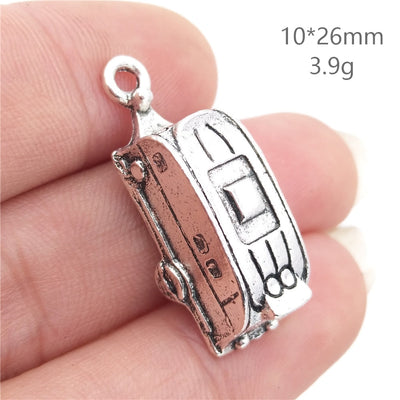 30pcs/set Antique Silver Plated Camping Charms Collection Camper Trailer Camp Rocks Lantern Fire Grill Road Sign DIY Pendant