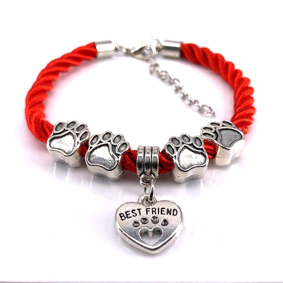 Dog Crazier Paw Best Friend Charms Bracelets Jewelry