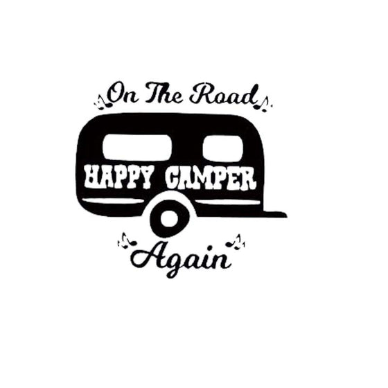 2PCS On The Road Again Camping Camper Decal Vinyl Sticker