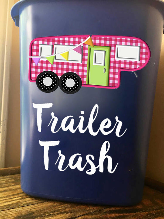 2PCS/SET Trailer Trash Camper Camping Decal/Sticker