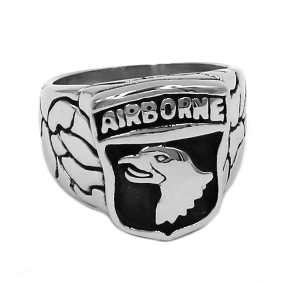 101st Airborne Screaming Eagles Ring 316L Stainless Steel Jewelry