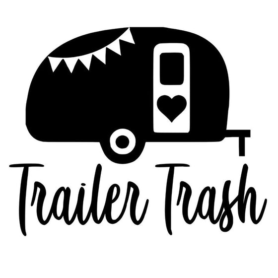 2PCS Trailer Trash Camper Vinyl Decor Decals Car Styling Stickers