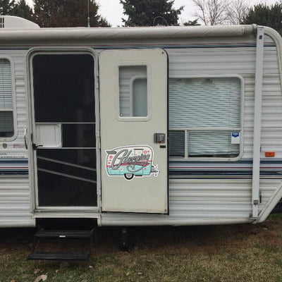 2PCS/SET Glamping Vintage Trailer Decal Camper Shasta Trailer Retro