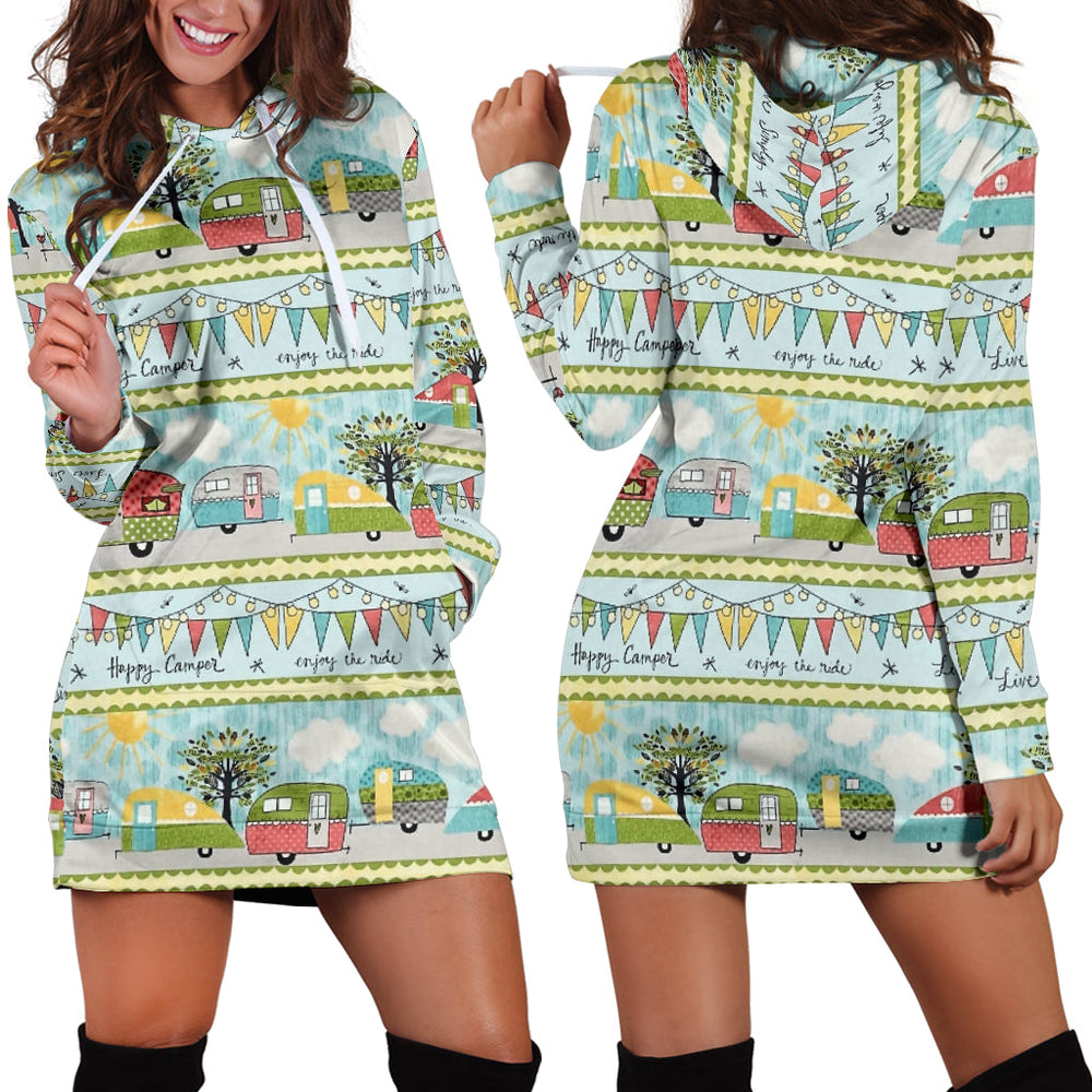 Happy Camper Hoodie Dress