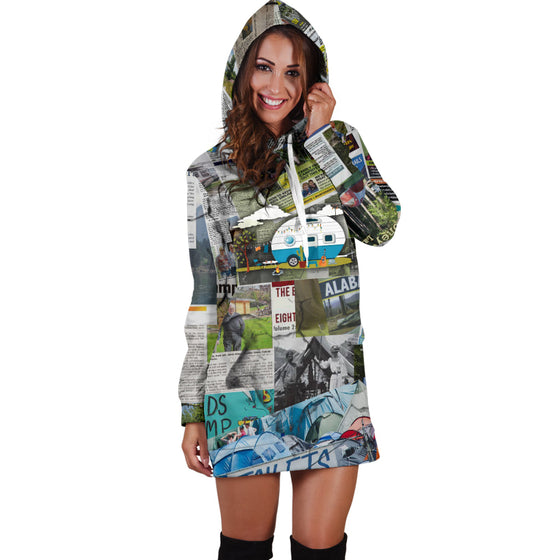 Camping Article Hoodie Dress
