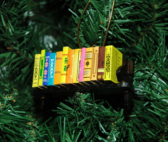 Bibliophile, Book Lover, Library Christmas Ornament