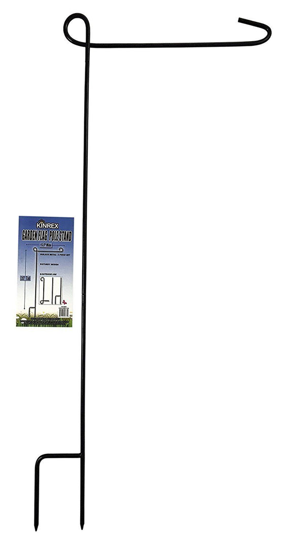 Christmas Large House Garden Flag Stand Pole Holder Metal Decor 35" x 15.5In New