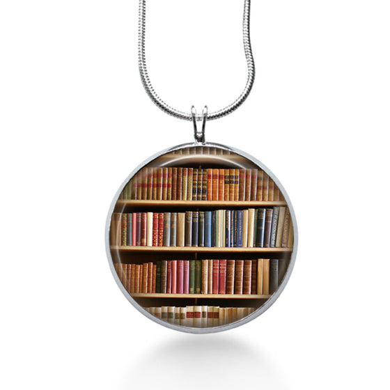 Book necklace - Library jewelry, book lover gift, librarian gift,literary jewelry