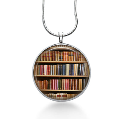 Book necklace - Library jewelry, book lover gift, librarian gift,literary jewelry
