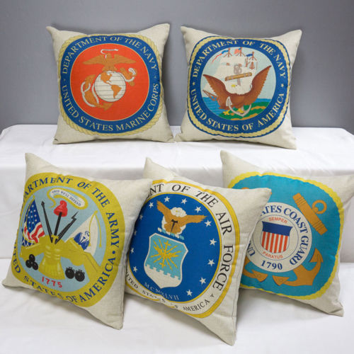 17" USA U.S. Military United States Armed Forces Throw Pillow Case Cushion Cove