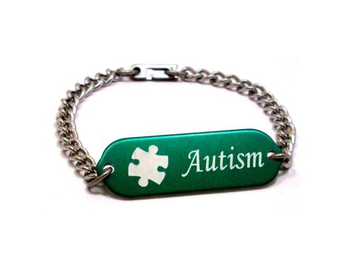 Children Medical Alert Bracelet ID Custom Engraved Autism 4 Colors Autistic