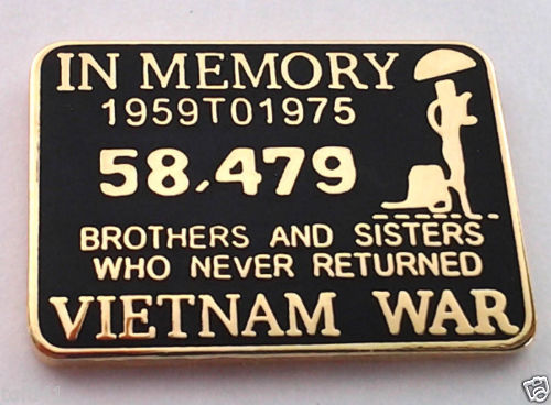 *** IN MEMORY OF THE VIETNAM WAR *** Military Veteran Hat Pin 15843 HO  SMALL