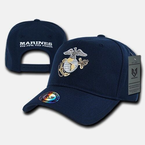 Blue United States Marine Corps Marines USMC Baseball US Military Ball Cap Hat
