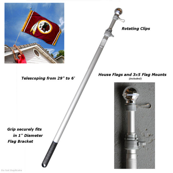 Aluminum 6' Flag Pole for 3x5' Flag